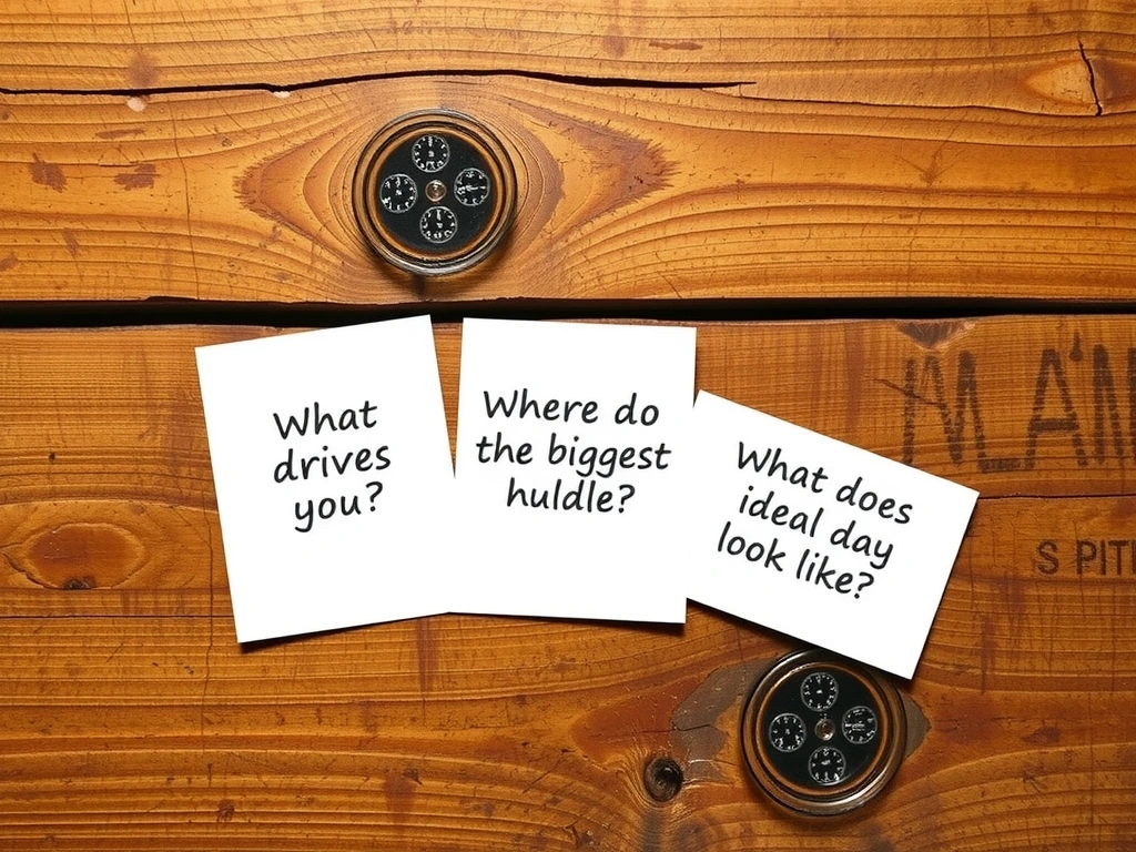 Drei Karten mit Fragen für das Erstgespräch