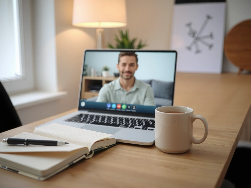 Video-Call auf dem Laptop